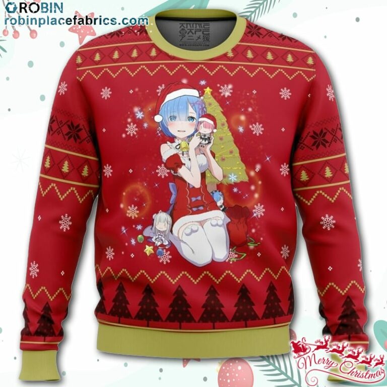 Re Zero Rem Christmas Ugly Christmas Sweater – AOP Sweater
