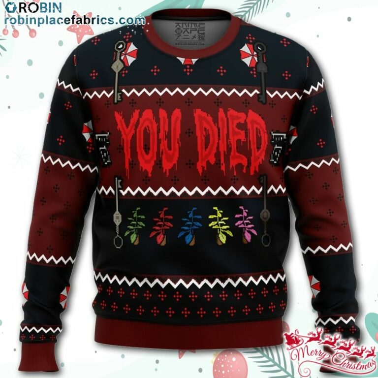 Resident Evil You Died Ugly Christmas Sweater – AOP Sweater