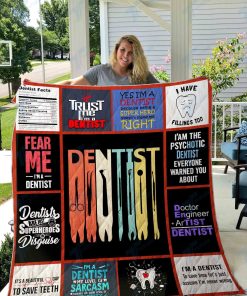 Retro Dentist Premium Quilt Blanket