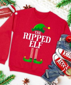 Ripped Elf Matching Family Group Christmas Party Pajama Ugly Christmas Sweatshirt