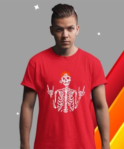 Rocker Skeleton Hand Rock On Costume Funny Halloween Shirt