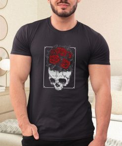 roses on the skull halloween graphic shirt 3 kYUfX