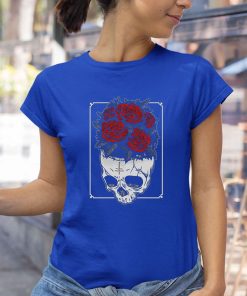 roses on the skull halloween graphic shirt 5 pm1yS