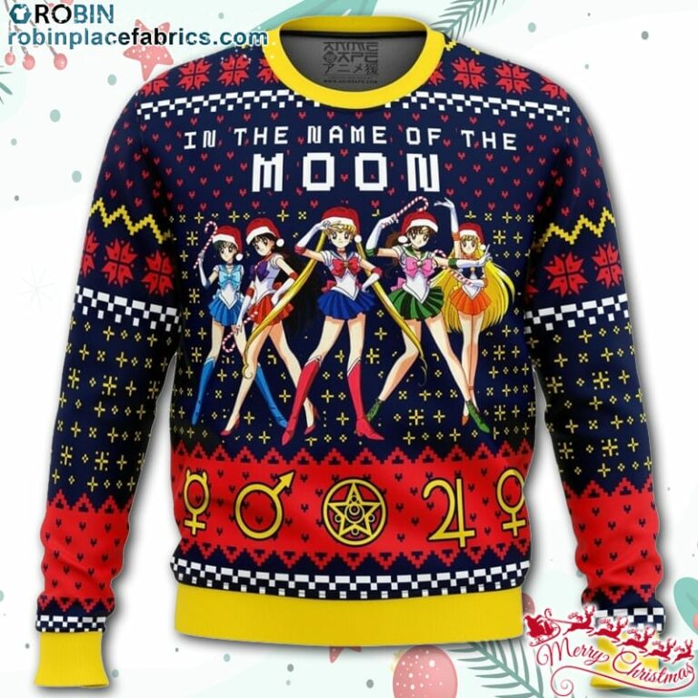 Sailor Moon In the Name of the Moon Ugly Christmas Sweater – AOP Sweater