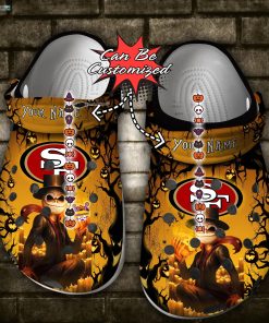 Halloween Clogs – Personalized San Francisco 49ers Halloween Light Nightmare Before Christmas Crocs Shoes