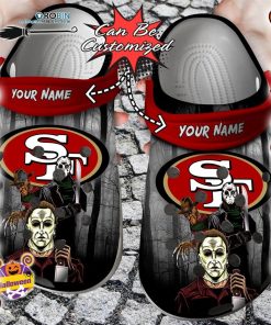 Halloween Clogs – Personalized San Francisco 49ers Horror Movie Crocs Shoes