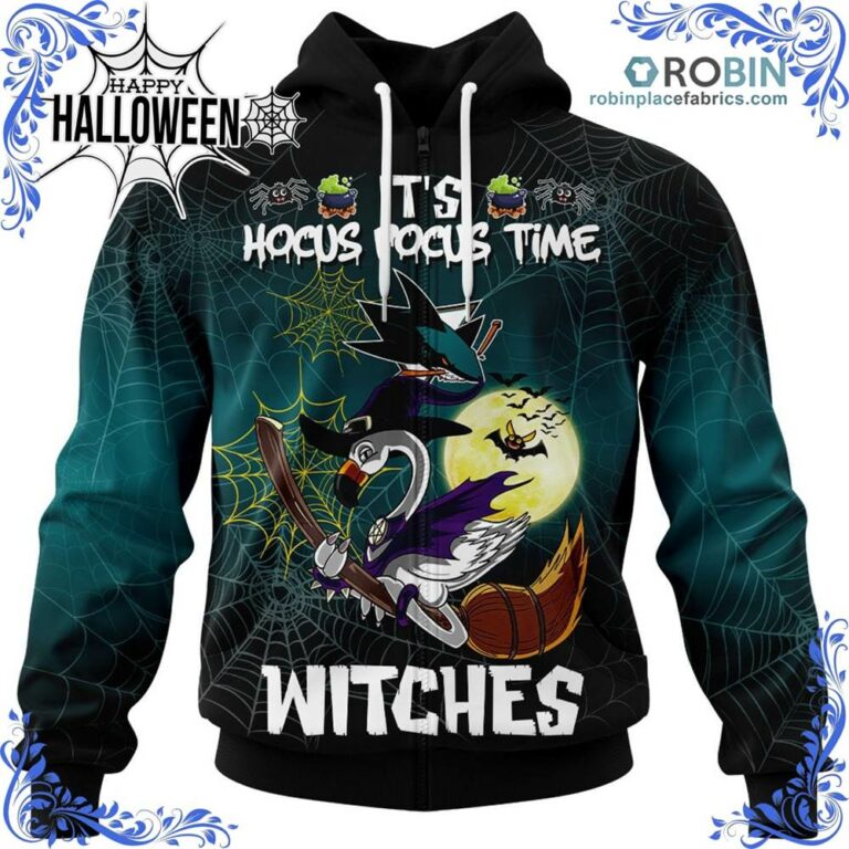 San Jose Sharks Halloween Jersey Flamingo Witches Hocus Pocus All Over Print – AOP Shirt