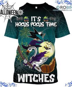 San Jose Sharks Halloween Jersey Flamingo Witches Hocus Pocus All Over Print – AOP Shirt