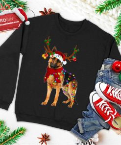 santa german shepherd reindeer light christmas ugly christmas sweatshirt 1 PLU2K