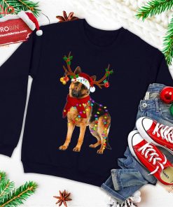 santa german shepherd reindeer light christmas ugly christmas sweatshirt 4 43lHO