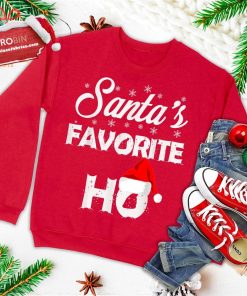 santaE28099s favorite ho funny christmas gift ugly christmas sweatshirt 1 NP4PP