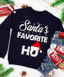 santaE28099s favorite ho funny christmas gift ugly christmas sweatshirt 4 Er2Qo