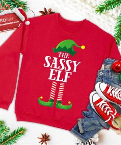 sassy elf matching family group christmas party pajama ugly christmas sweatshirt 4 yxMyg