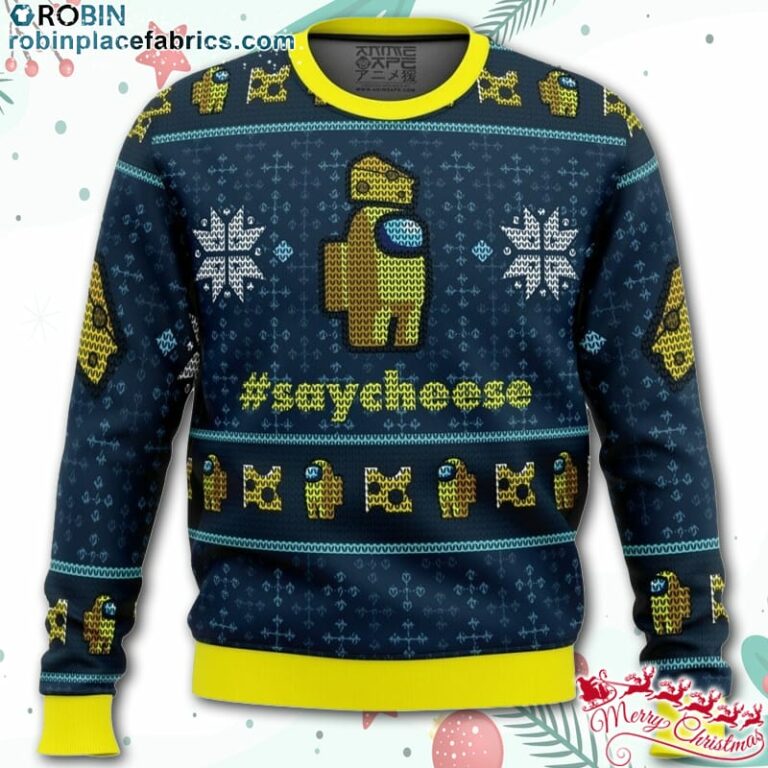 Say Cheese Among Us Ugly Christmas Sweater – AOP Sweater