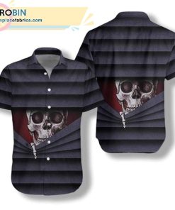 Say Hello To Devil Skull Halloween Casual Short Sleeve Hawaiian Shirts