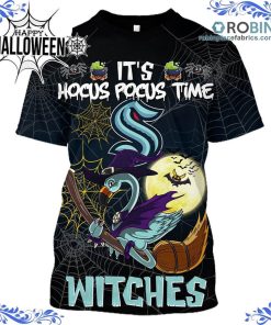 Seattle Kraken Halloween Jersey Flamingo Witches Hocus Pocus All Over Print – AOP Shirt