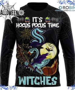 seattle kraken halloween jersey flamingo witches hocus pocus all over print 312 fGbEP
