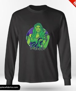 she hulk marvel she hulk attorney at law artsy circle portrait long sleeve t shirt cbgkbe