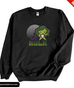she hulk womens marvel she hulk kawaii striped portrait sweatshirt tddrg3