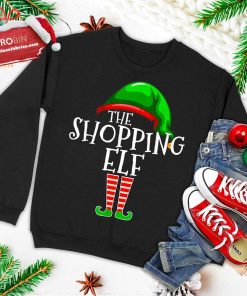 shopping elf group matching family christmas gift funny ugly christmas sweatshirt 4 RUJtX