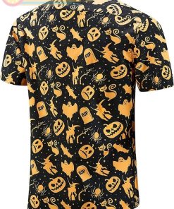 Short Sleeve Hawaiian Shirts Fun Pumpkins Casual Short Sleeve Hawaiian Shirts