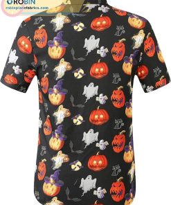 Short Sleeve Hawaiian Shirts Pumpkins Short Sleeve Button Down Shirts