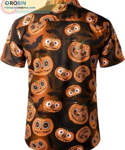 Short Sleeve Hawaiian Shirts Pumpkins Skull Casual Short Sleeve Hawaiian Shirts RBPL123