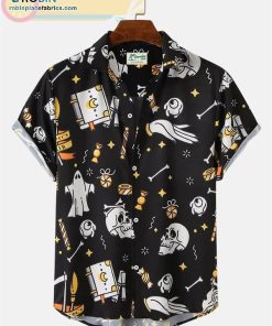 Short Sleeve Hawaiian Shirts Musical Ghost Fun Art Wrinkle Free Tops