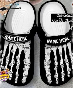 Halloween Clogs – Personalized Skeleton Foot Color Crocs Shoes