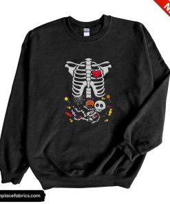 skeleton pregnant shirt maternity baby skeleton with candy halloween sweatshirt eprjvb
