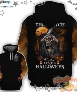Skull Death Candles This Witch Loves Halloween Halloween Black 3D All-Over Print Unisex Hoodie