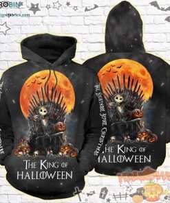 Skull Death The King Of Halloween Halloween Holiday Dark Grey 3D All-Over Print Unisex Hoodie