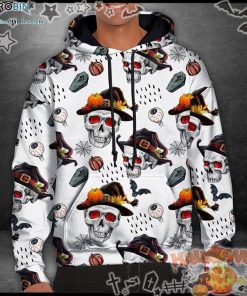 Skull Eyes Spiderweb Halloween Pattern 3D All-Over Print Unisex Hoodie