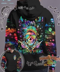 Skull Mermaid But Not Your Halloween Black 3D All-Over Print Unisex Hoodie