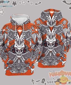Skull Trick Or Treat Halloween Colorful 3D All-Over Print Unisex Hoodie