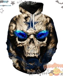 Smoke Skull Halloween Multicolor 3D All-Over Print Unisex Hoodie