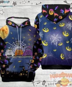 Spiderweb Jeep Squad Halloween Pattern 3D All-Over Print Unisex Hoodie