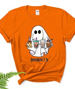 Spooky Ghost Boorista Boo Coffee Halloween Spooky Ghost Coffee Barista Shirt