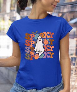 spooky ghost groovy spooky vibes vintage floral ghost hippie halloween shirt 208 fr4ybd