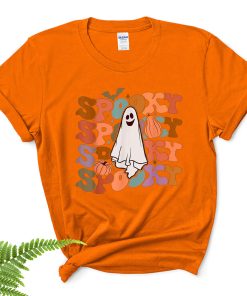 spooky ghost groovy spooky vibes vintage floral ghost hippie halloween shirt 36 duegmk
