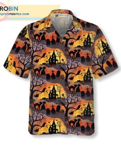 spooky night halloween casual short sleeve hawaiian shirts 12 h32ga