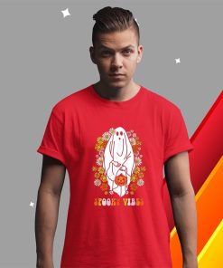 Spooky Vibes Funny Groovy Hippie Ghost Halloween Spooky Ghost Shirt