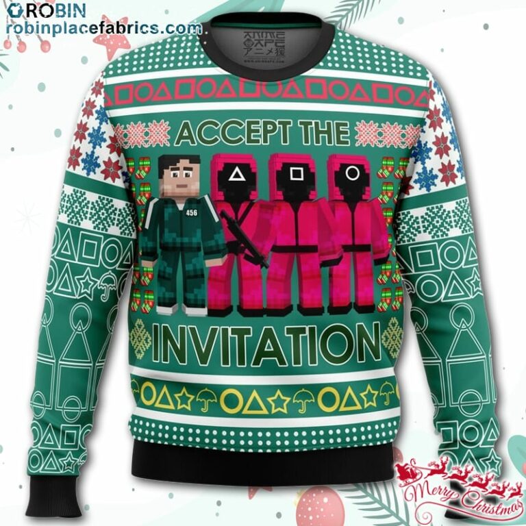 Squid Game Invitation Ugly Christmas Sweater – AOP Sweater