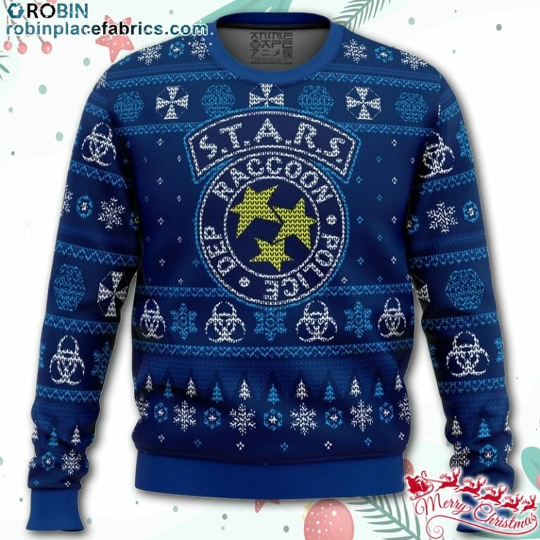 STARS Racoon City Police Resident Evil Ugly Christmas Sweater – AOP Sweater