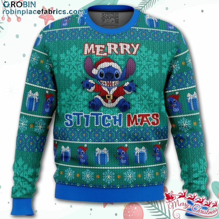 Stitch Merry Stitchmas Ugly Christmas Sweater – AOP Sweater