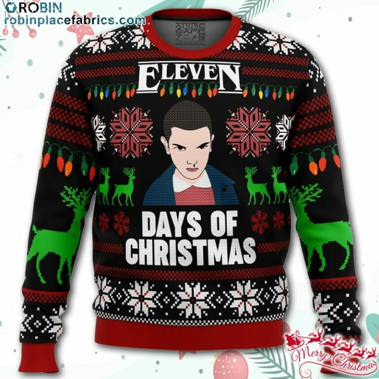 Stranger Things Eleven Days of Xmas Ugly Christmas Sweater – AOP Sweater