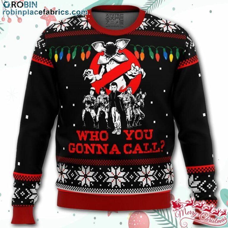 Stranger Things Who You Gonna Call Ugly Christmas Sweater – AOP Sweater