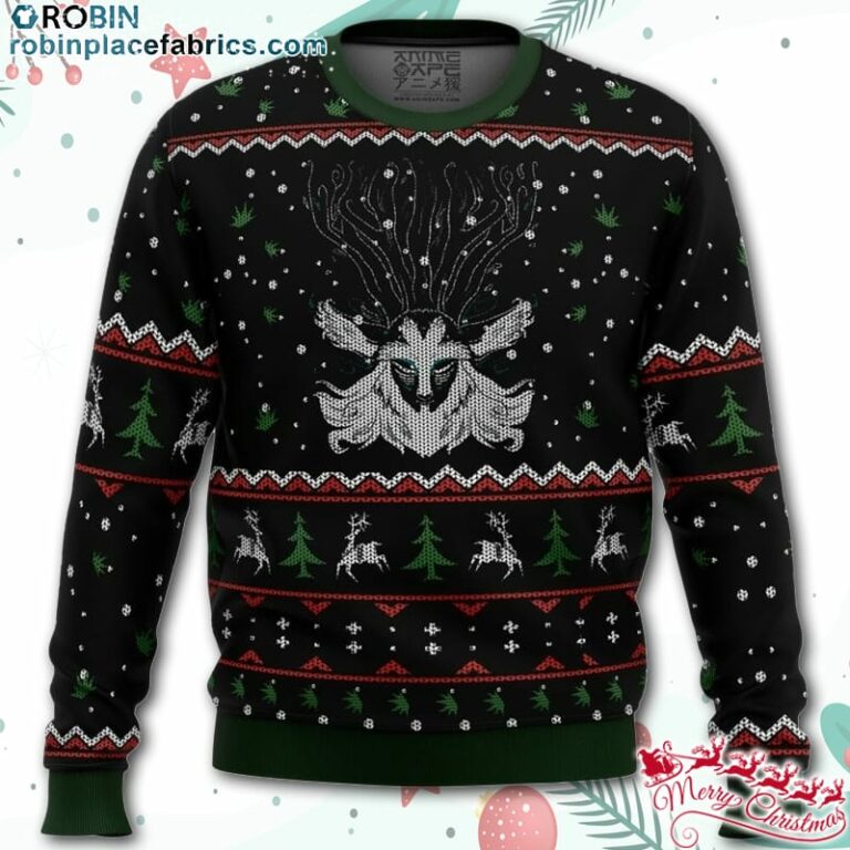 Studio Ghibli Forest Spirit Princess Mononoke Miyazaki Ugly Christmas Sweater – AOP Sweater