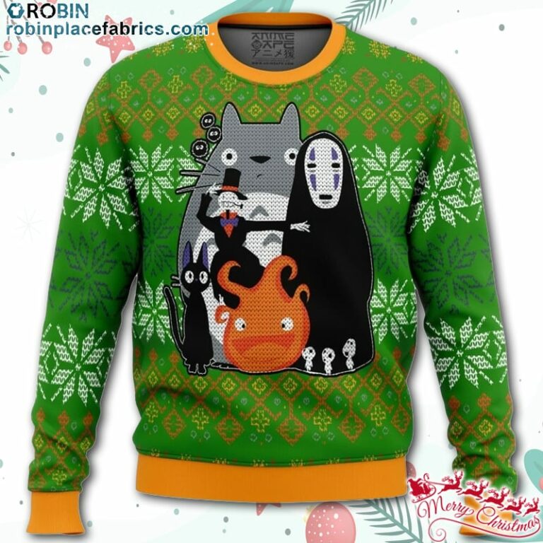 Studio Ghibli Miyazaki Squad Ugly Christmas Sweater – AOP Sweater