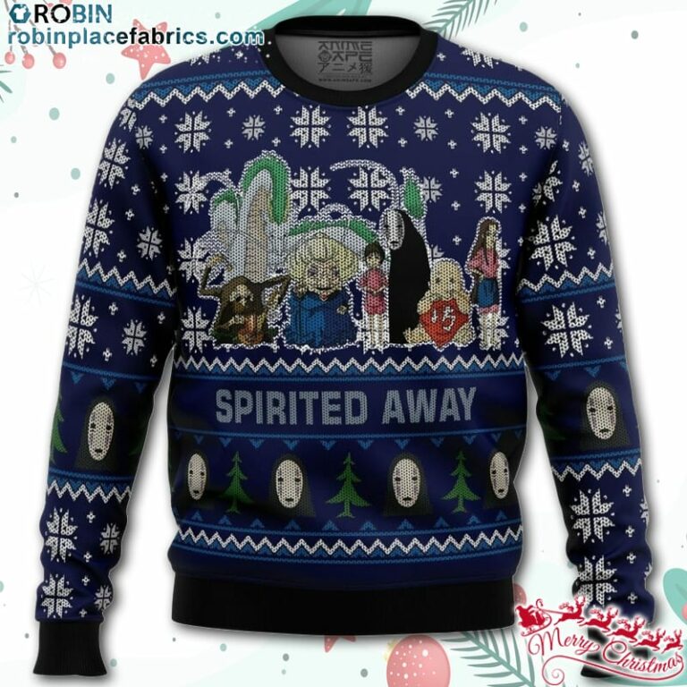 Studio Ghibli Spirited Away Squad Ugly Christmas Sweater – AOP Sweater